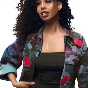 CAMO PRINTED LONG SLEEVE FASHION JACKETS